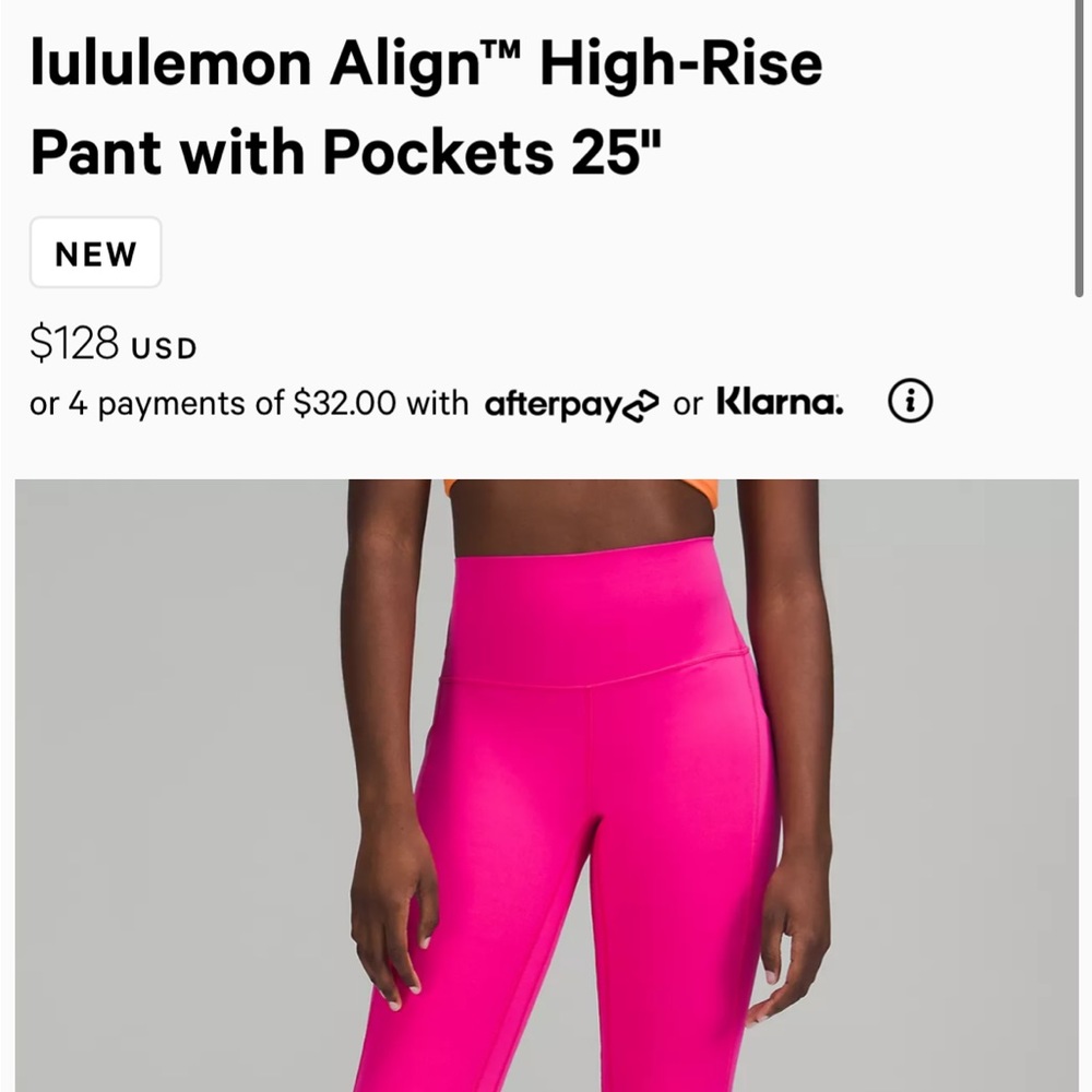 lululemon Align High-Rise Pant with Pockets 25"